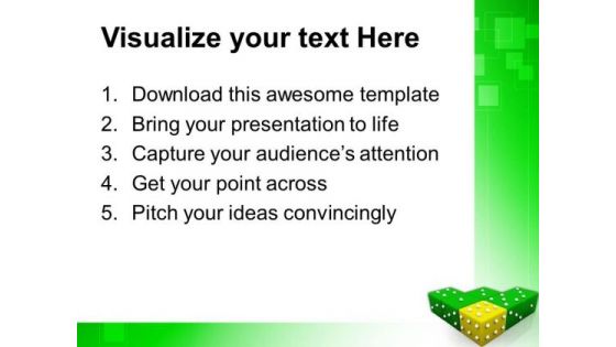 Yellow Dice Winning Leadership PowerPoint Templates And PowerPoint Themes 0612