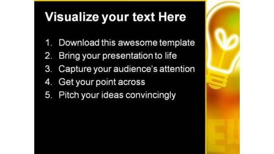 Yellow Energy Abstract PowerPoint Template 1010