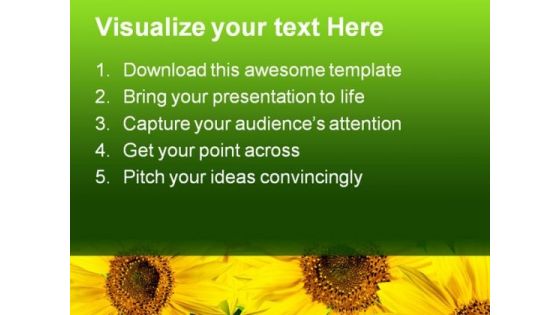Yellow Flowers Beauty PowerPoint Background And Template 1210