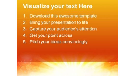 Yellow Light Abstract PowerPoint Template 0910