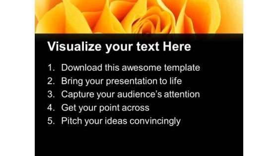Yellow Rose Beauty PowerPoint Templates Ppt Backgrounds For Slides 0213