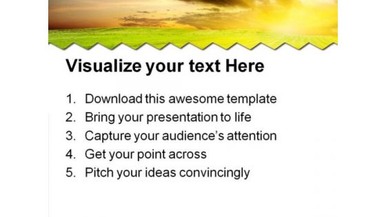 Yellow Sunset Nature PowerPoint Templates And PowerPoint Backgrounds 0511