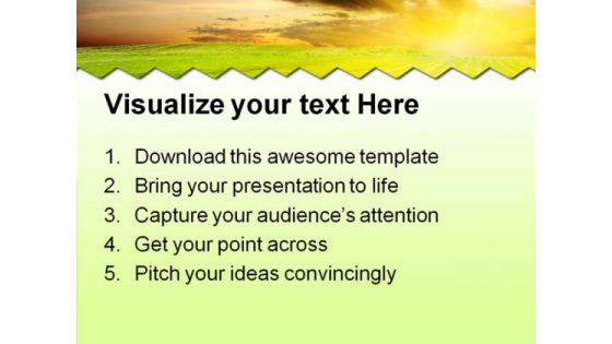Yellow Sunset Nature PowerPoint Templates And PowerPoint Backgrounds 0511