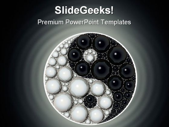 Ying Yang Symbols PowerPoint Template 0610