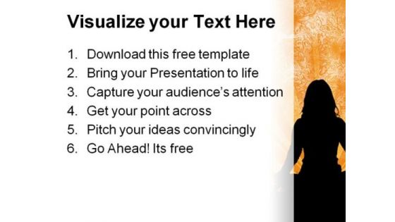 Yoga Meditation Life Style PowerPoint Template
