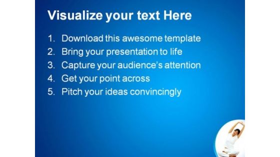 Yoga Exercise Health PowerPoint Themes And PowerPoint Slides 0811
