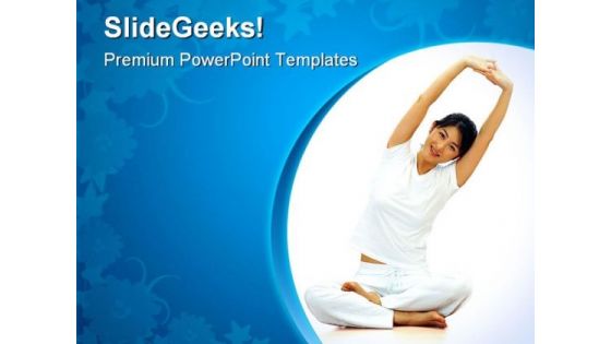 Yoga Exercise Health PowerPoint Themes And PowerPoint Slides 0811