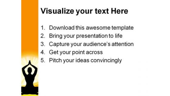Yoga Health PowerPoint Themes And PowerPoint Slides 0611