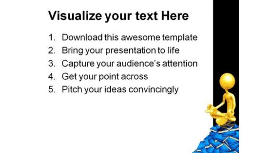 Yoga On Books Education PowerPoint Themes And PowerPoint Slides 0711
