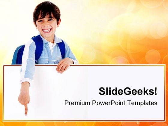 Young School Boy Education PowerPoint Templates And PowerPoint Backgrounds 0811