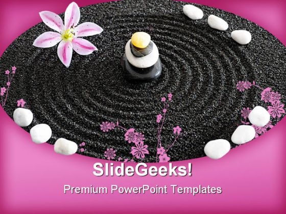 Zen Garden Spa Nature PowerPoint Themes And PowerPoint Slides 0811