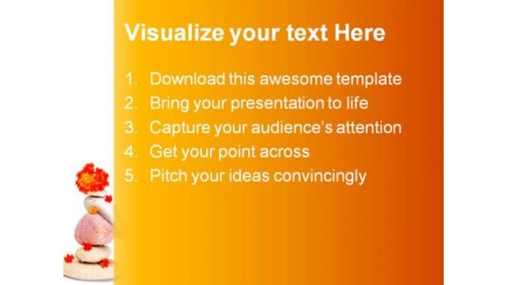Zen Stones And Flowers Beach PowerPoint Themes And PowerPoint Slides 0411