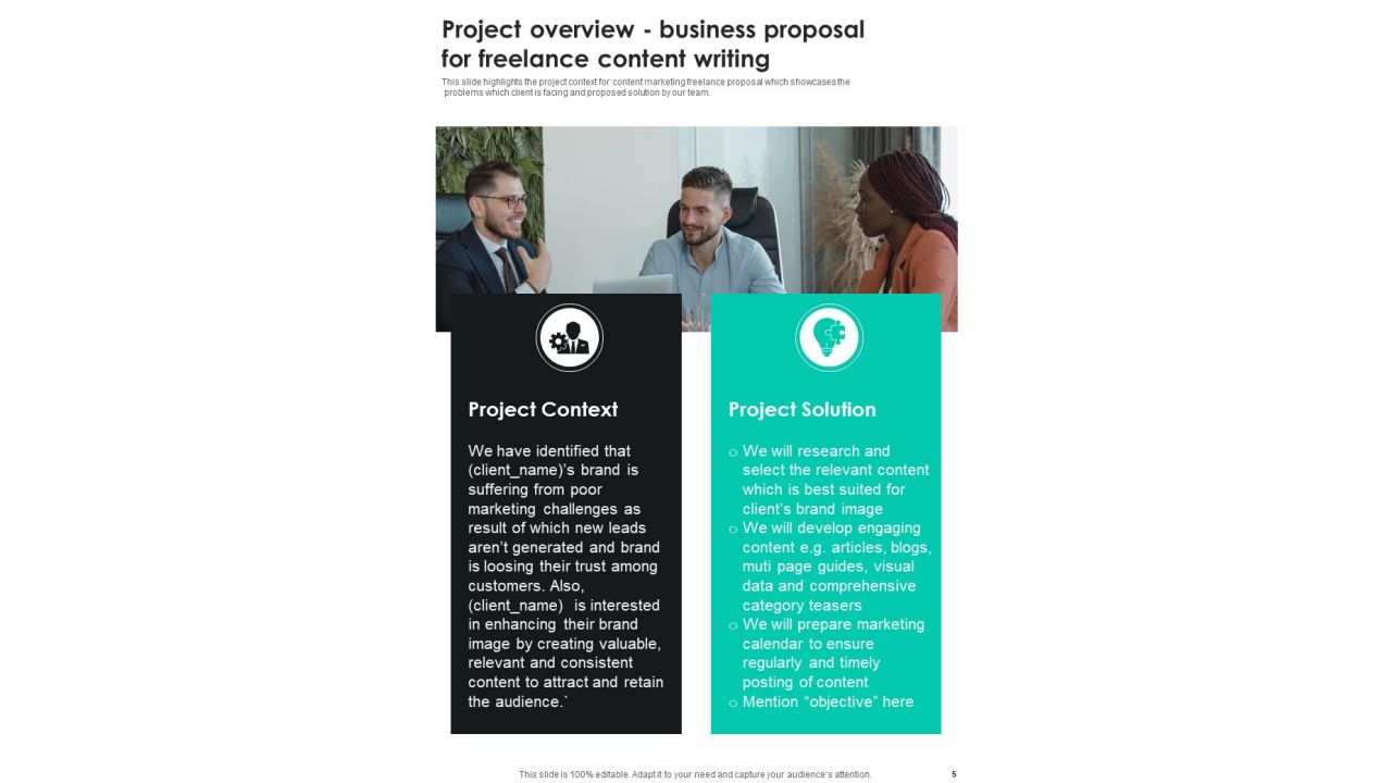 Business Proposal For Freelance Content Writing Example Document Report Doc Pdf Ppt
