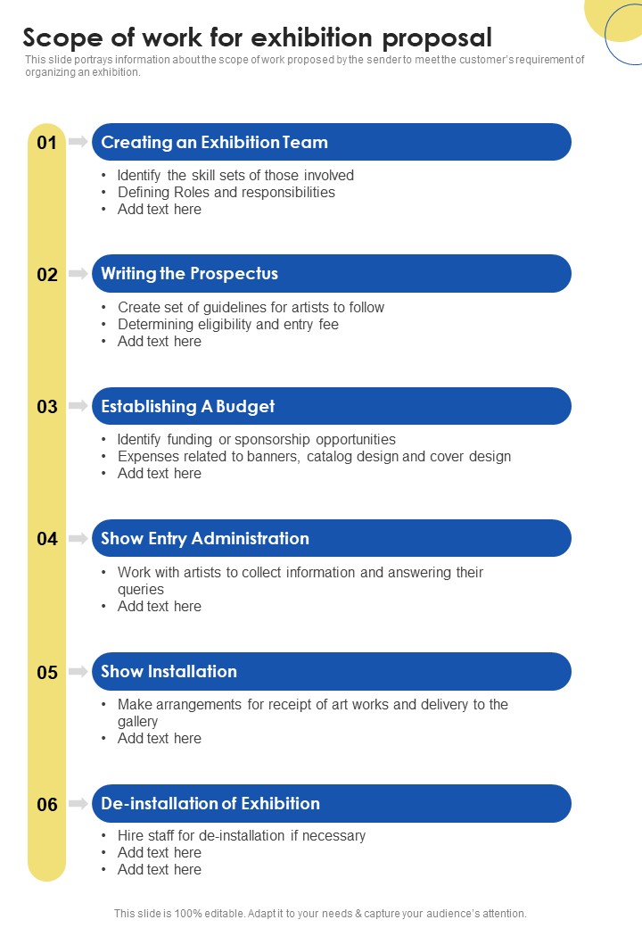 Contractors_Bid_Proposal_For_Organizing_Exhibitions_Scope_Of_Work_For_Exhibition_Proposal_One_Pager_Sample_Example_Document_Slide_1.jpg
