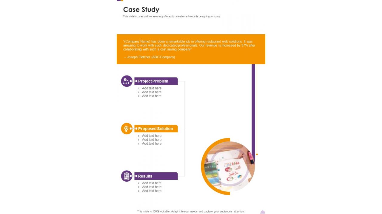 Food Outlet Web Designing Proposal Case Study One Pager Sample Example Document