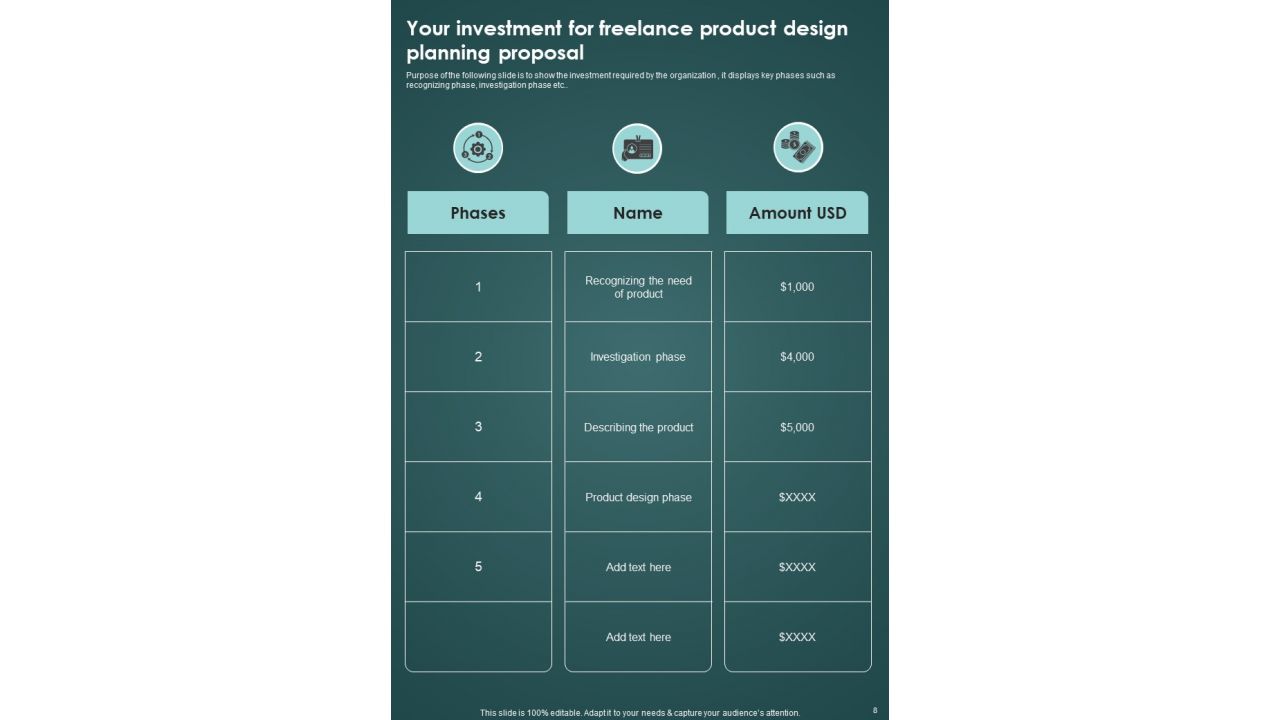 Freelance Product Design Planning Proposal Example Document Report Doc Pdf Ppt