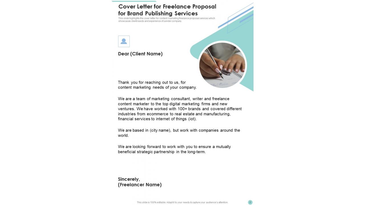 Freelance Proposal For Brand Publishing Example Document Report Doc Pdf Ppt