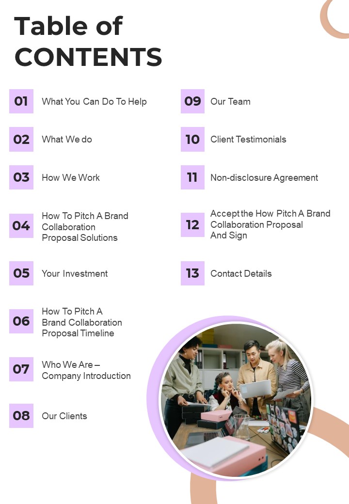 How_To_Present_Brand_Partnership_Proposal_Table_Of_Contents_One_Pager_Sample_Example_Document_Slide_1.jpg