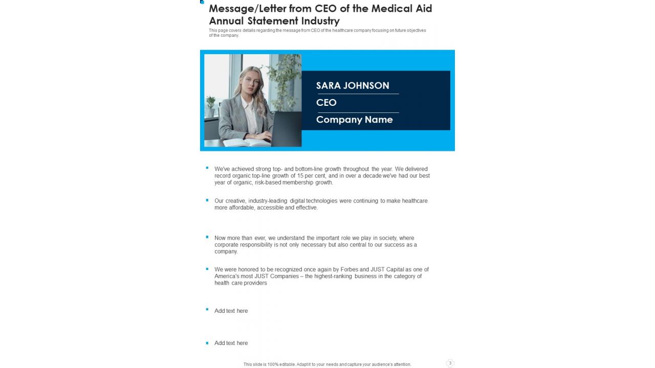 Medical Aid Annual Statement Summary One Pager Documents