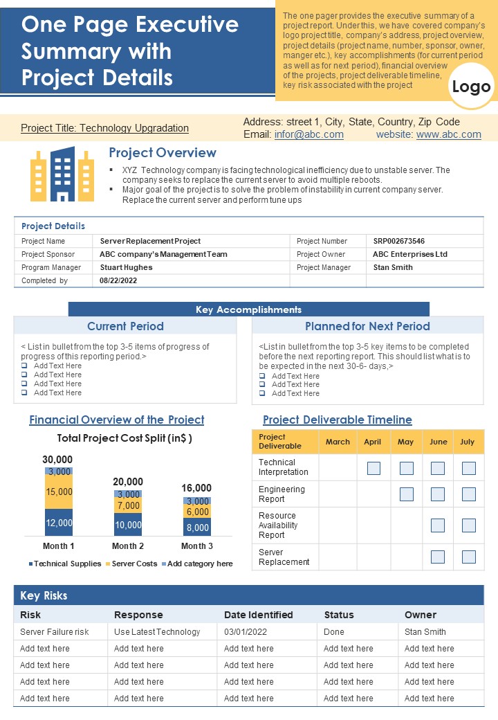 One_Page_Executive_Summary_With_Project_Details_PDF_Document_PPT_Template_Slide_1.jpg