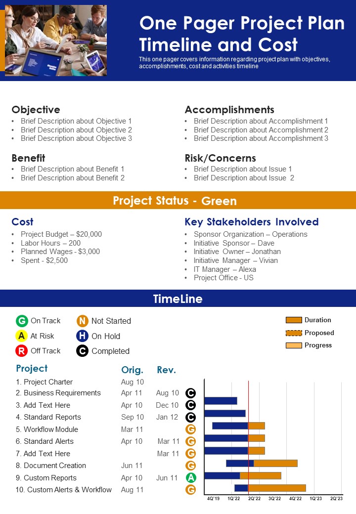 One_Pager_Project_Plan_Timeline_And_Cost_PDF_Document_PPT_Template_Slide_1.jpg