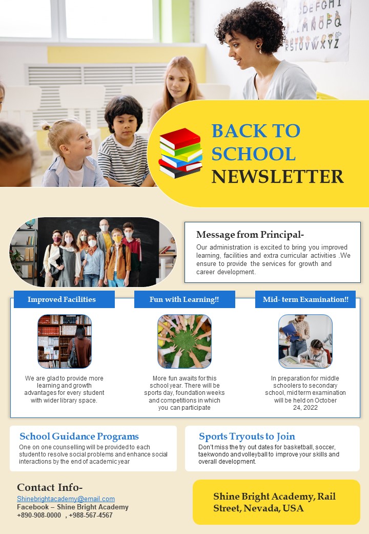 One_Pager_Return_To_School_Newsletter_For_Guardians_PDF_Document_PPT_Template_Slide_1.jpg