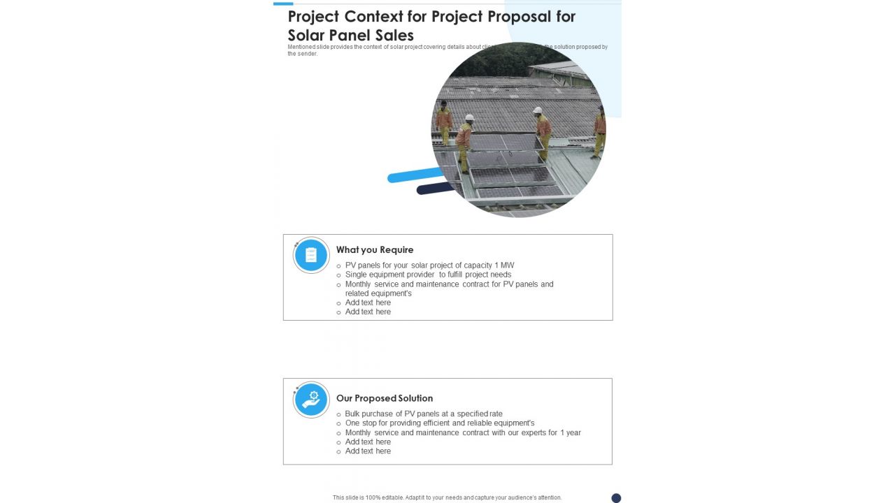 Project Proposal For Solar Panel Sales Example Document Report Doc Pdf Ppt