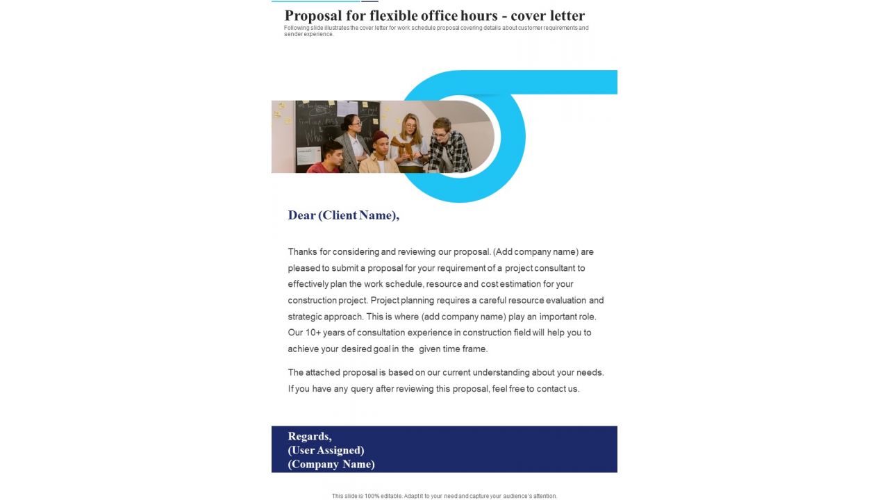 Proposal For Flexible Office Hours Cover Letter One Pager Sample Example Document